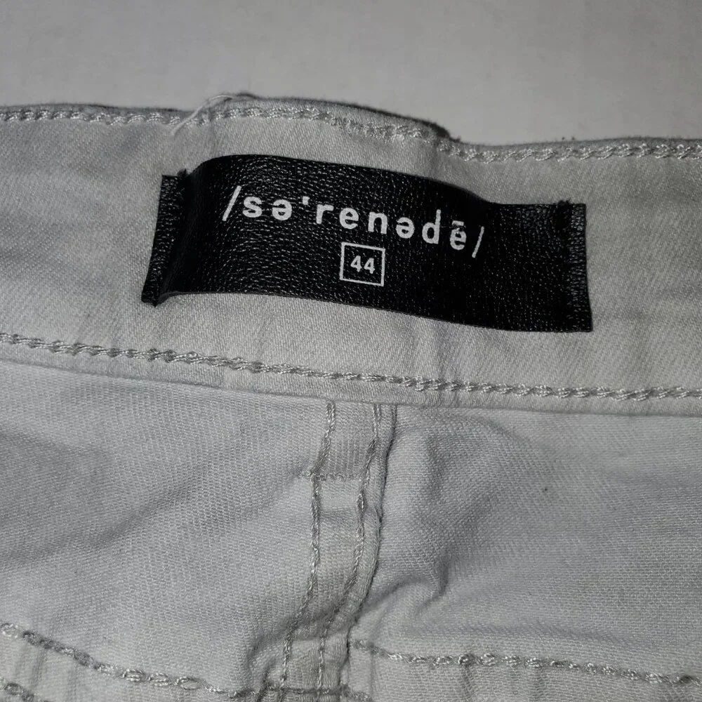 Serenede Zenos Word Paint Splash Distressed Jeans